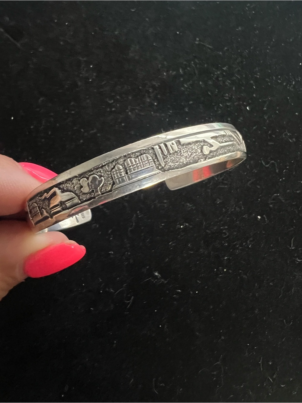 GIBSON GENE NATIVE STORYTELLER BRACELET with original paperwork . STERLING COA